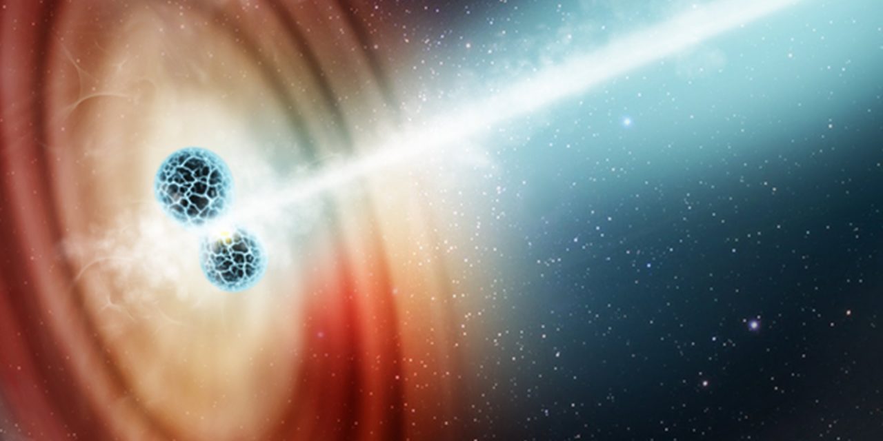 Superfast jet result of collision between neutron stars